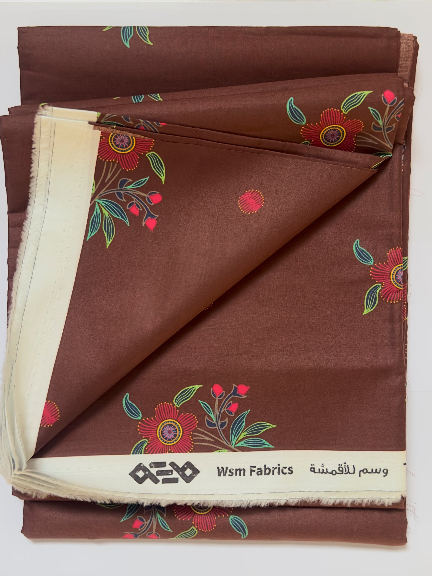 بوطيره | Flower Brown Tana Lawn
