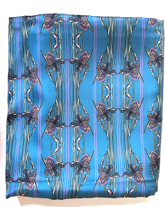 وردة السوسن | Iris Flower Blue Armani Silk